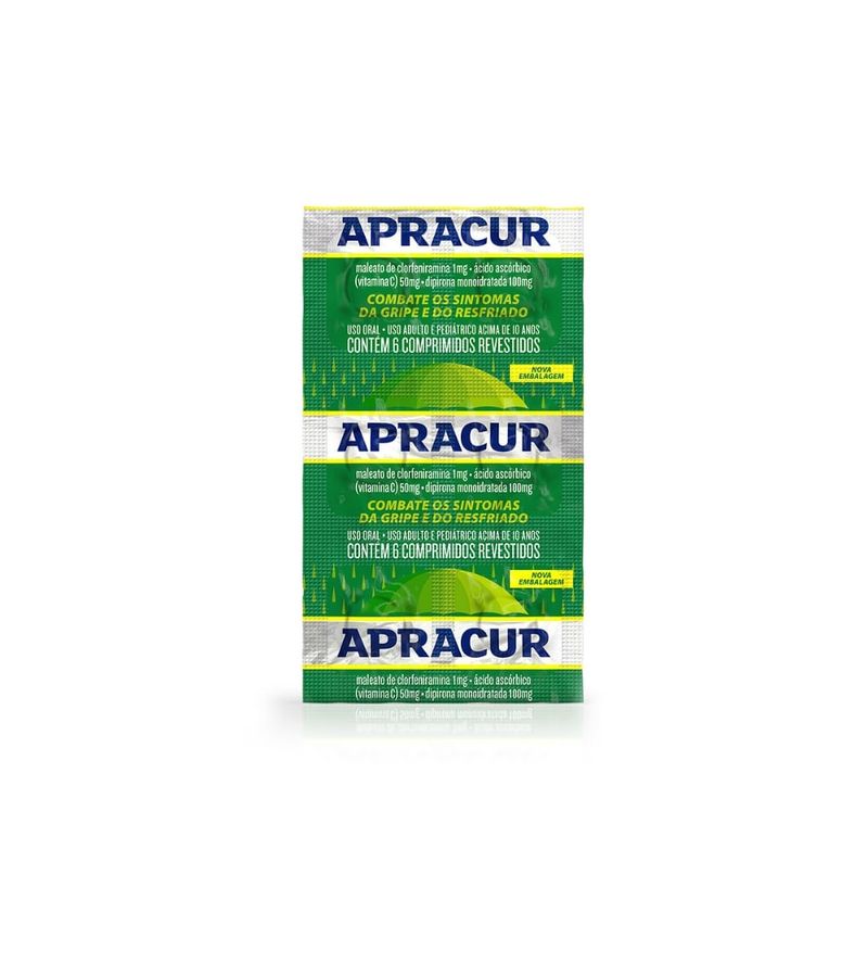 Antigripal-Maleato-de-Clorfeniramina-1mg-Acido-Ascorbico-500mg-Dipirona-Monoidratada-100mg-Apracur-6-Comprimidos