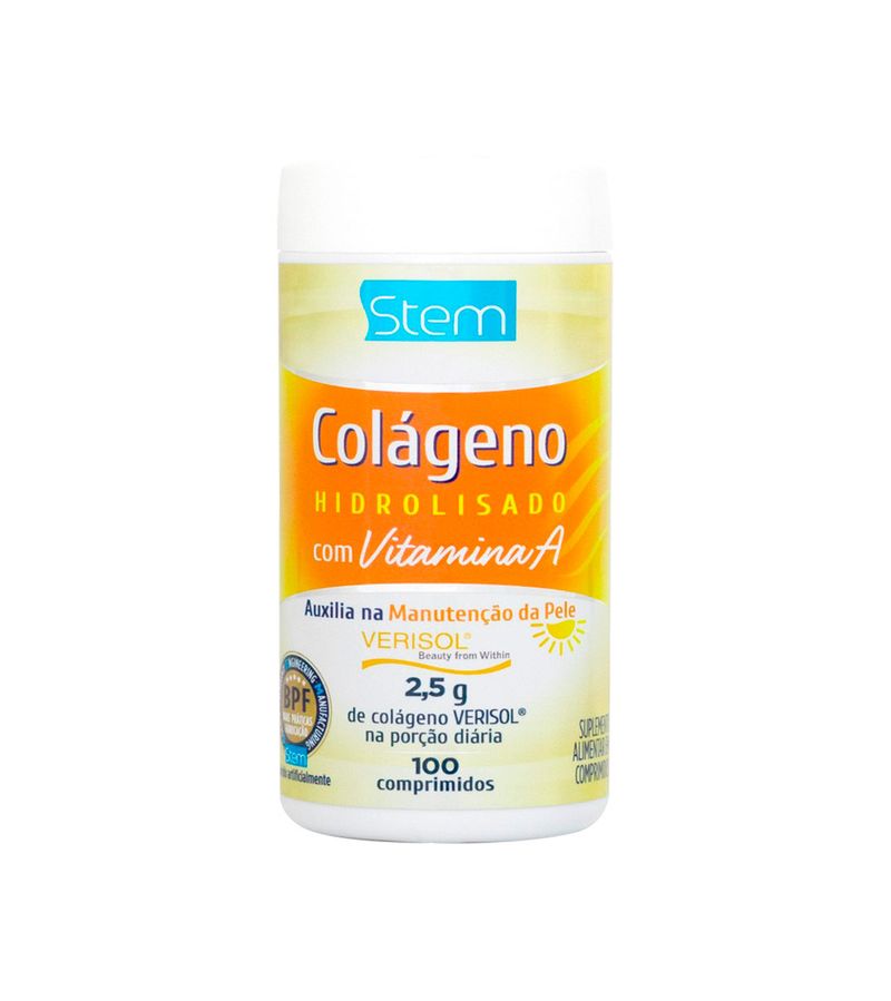 733477 Colageno Hidrolisado + Vitamina A Com 100 Comprimidos Stem.jpg