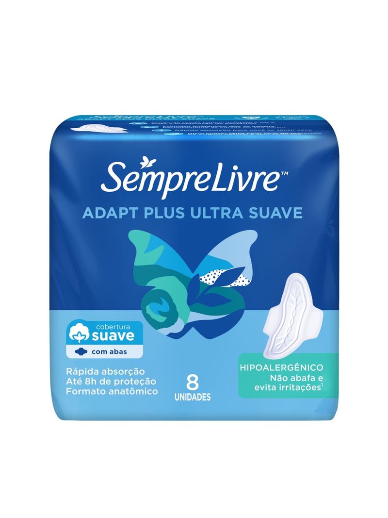 Absorvente-Sempre-Livre-Adapt-Plus-Suave-Com-Abas-8-Unidades