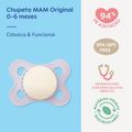 Chupeta Mam Original Silicone Lilas 0 A 6 Meses Ch20212