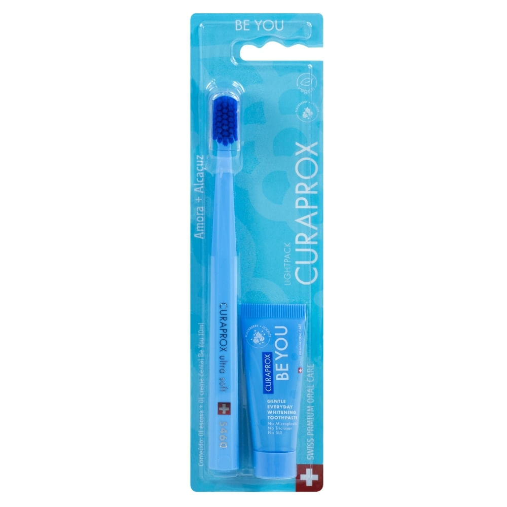 ESCOVA DENTAL 5460 + CREME DENTAL 10ML CURAPROX BE YOU - Drogaria