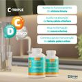 C-triple Vitamina C 500mg + Vitamina D + Zinco Com 100 Comprimidos