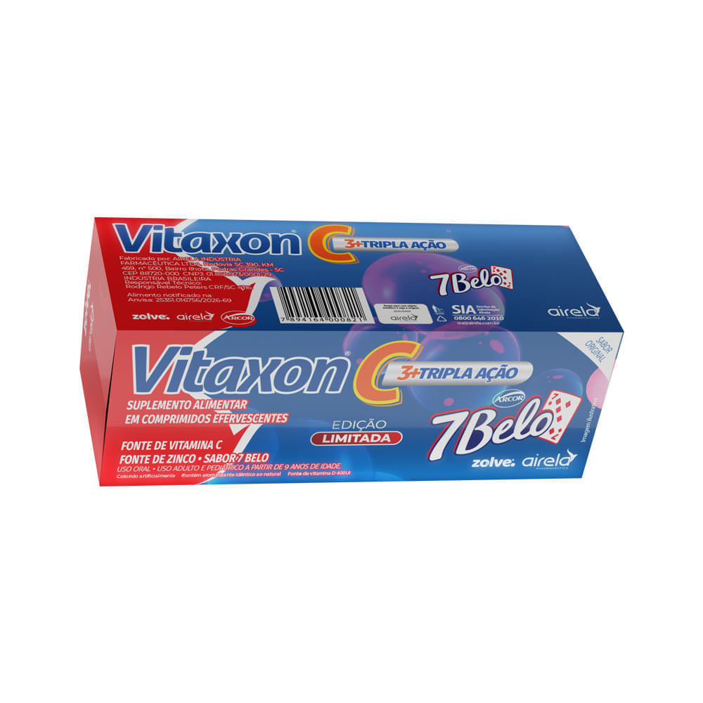 VITAXON C 3+TRIPLA ACAO 7 BELO 10 COMPRIMIDOS EFERVESCENTES